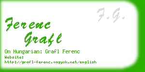 ferenc grafl business card